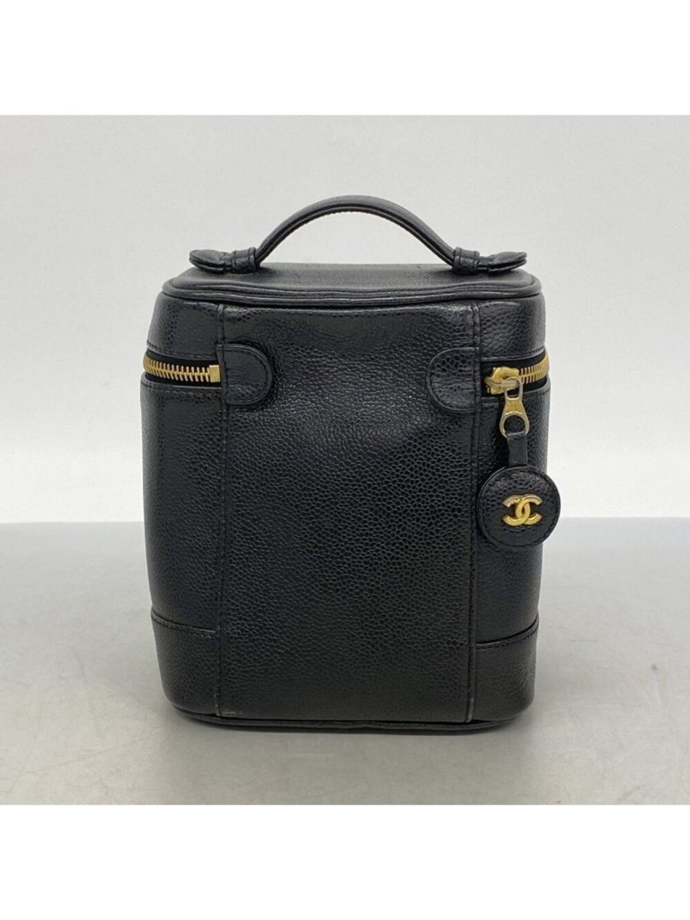 Chanel Vanity Bag Caviar Leather Black Gold - Picture 10 of 10
